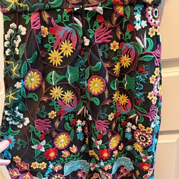 BCBGMaxAzria Black Mobwife floral valentines lined sheath midi dress Y2K 90s 2 - Picture 10 of 10